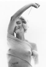 Marilyn Monroe with scar