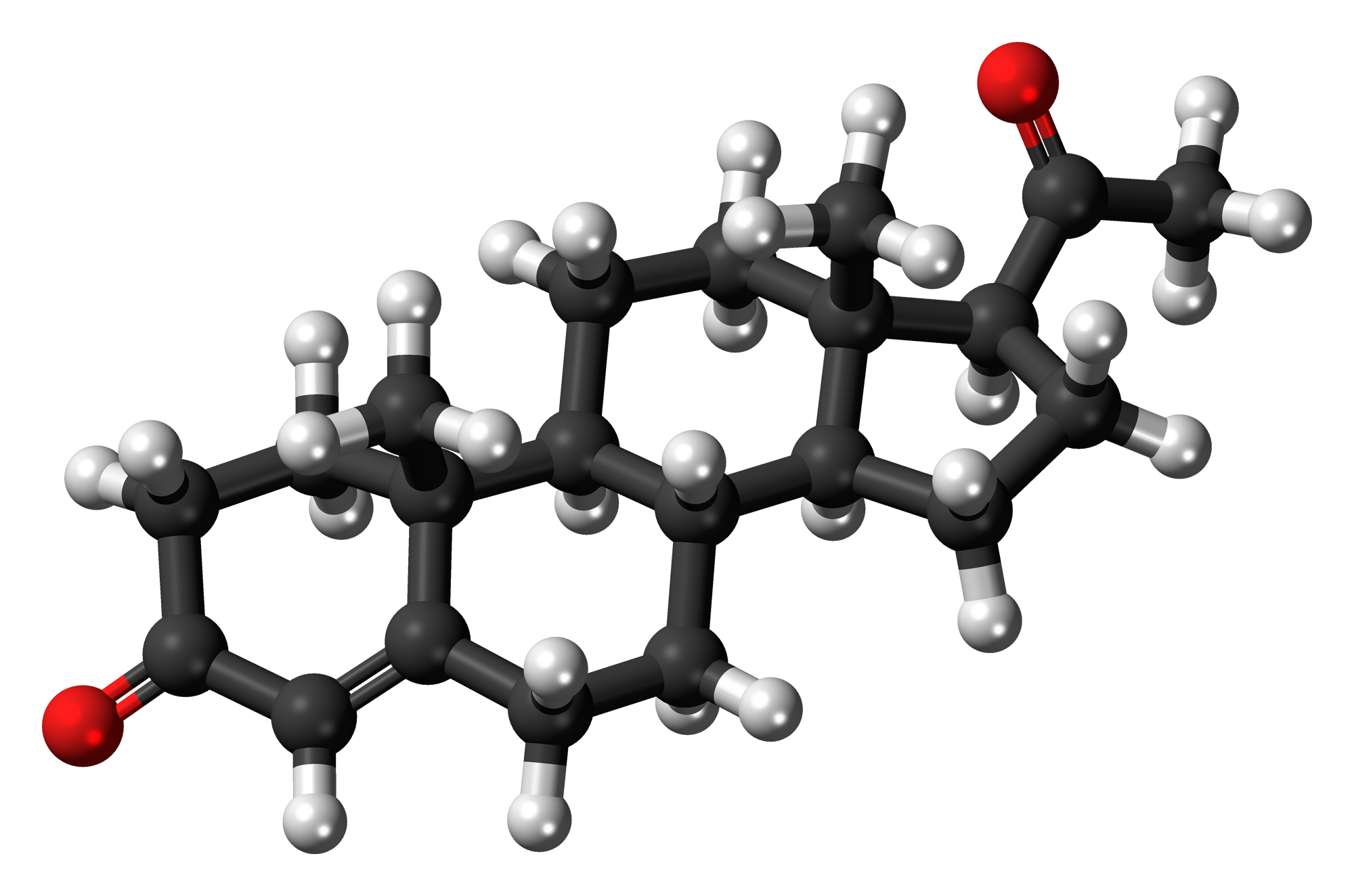 Estructura molecular de la progesterona